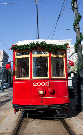 Chirstmas New Orleans Streetcar