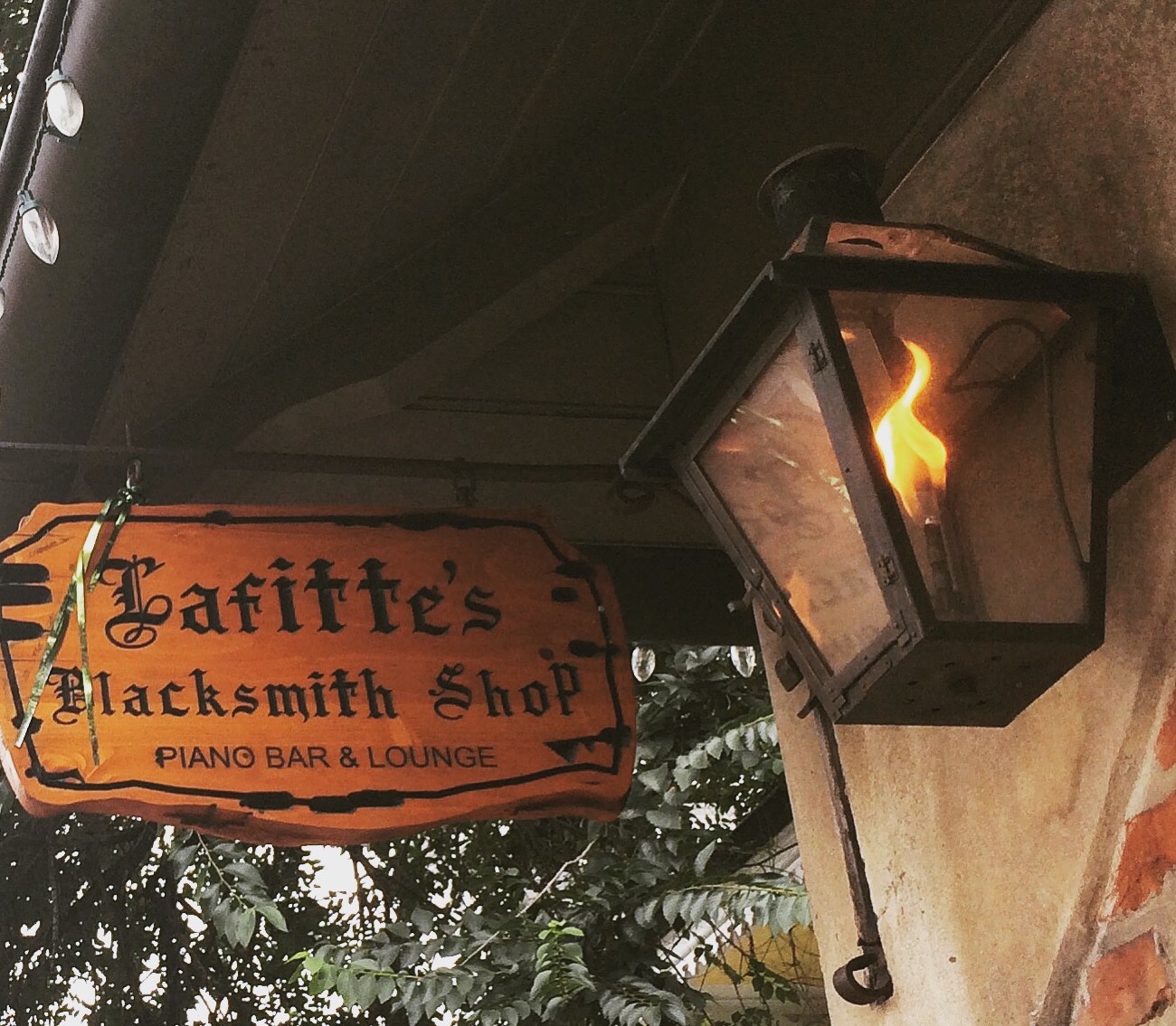 Lafitte's Blacksmith Shop Gas Lantern