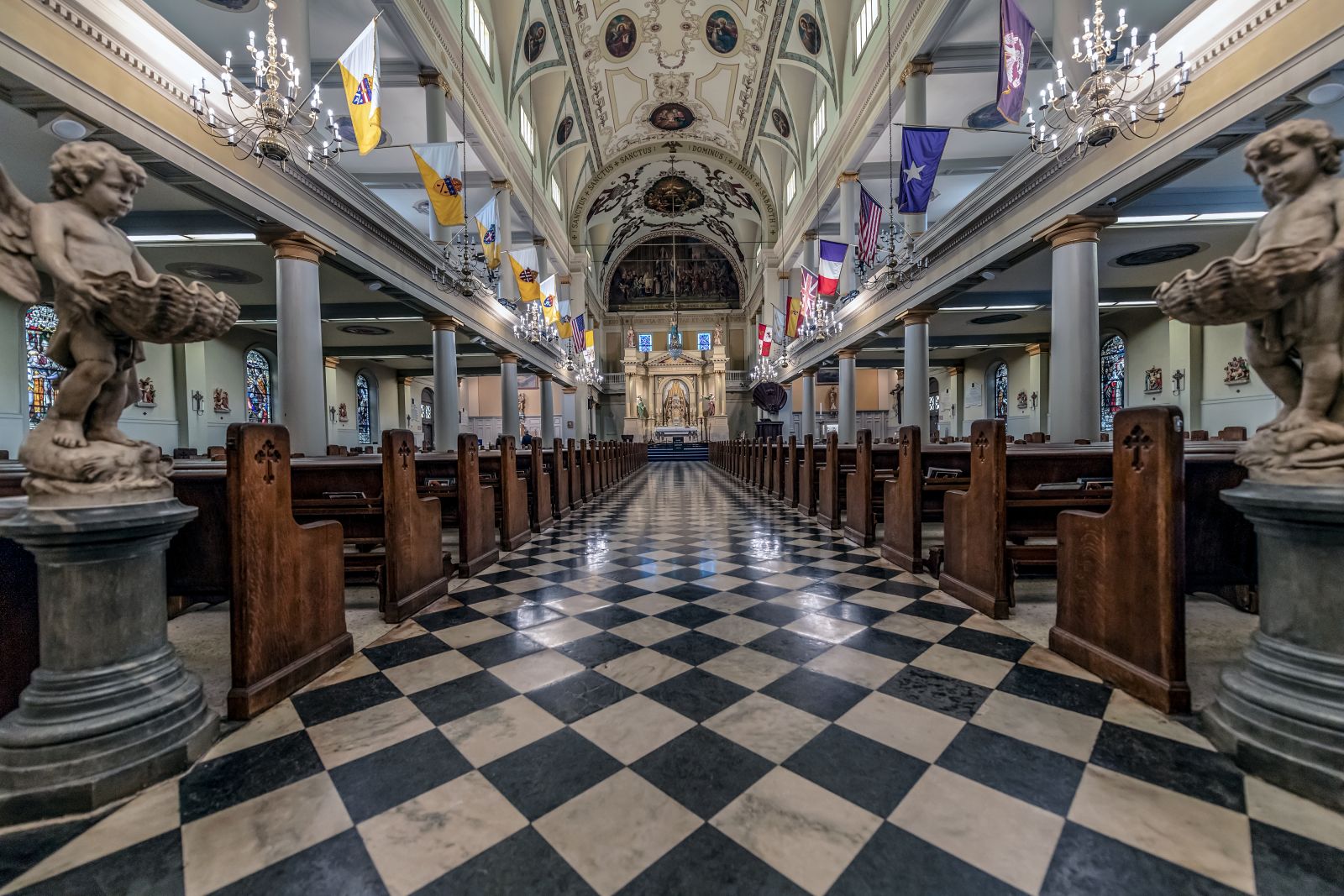 Interior of St. Louis Cathedral in New Orleans