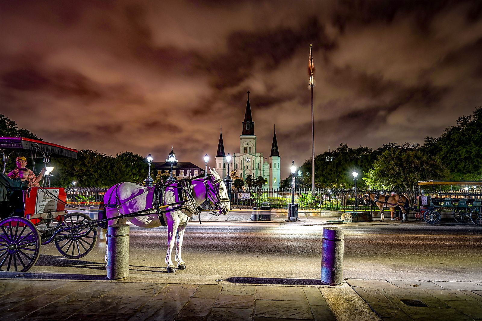 Jackson Square at night