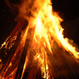 Christmas Bonfires Along The Levees